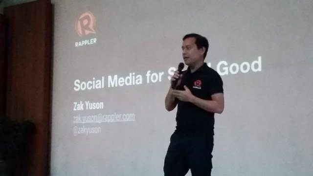 INFORMATION ADVOCACY. MovePH Director Zak Yuson enjoins the audience to use social media for social good. Image courtesy Office of Civil Defense-Cordillera Autonomous Region.  