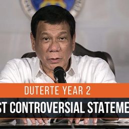WATCH: 10 controversial statements from Duterte’s second year