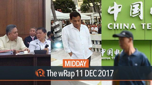 SC Justices in impeachment hearing, Fariñas on martial law, China Telecom | Midday wRap