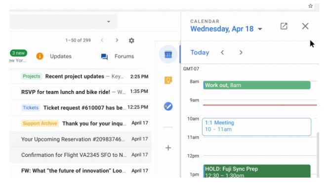 GOOGLE APP INTEGRATION. Use other Google apps to augment your email usage. 