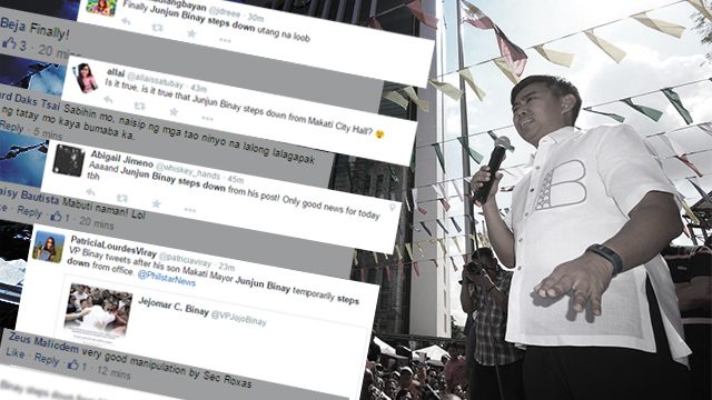 Netizens on Binay stepping down: ‘Too much drama’