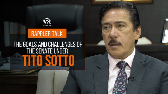 Rappler Talk: The goals and challenges of the Senate under Tito Sotto