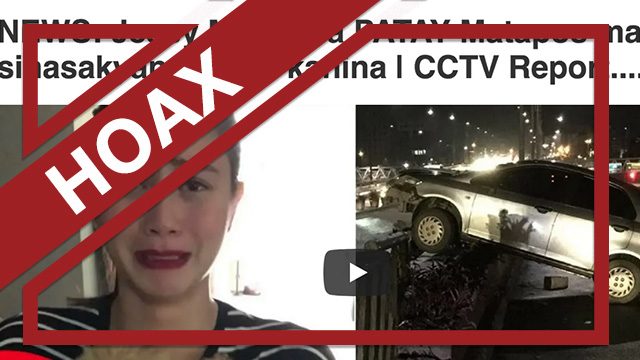 HOAX: Jessy Mendiola ‘dead’ after car crash