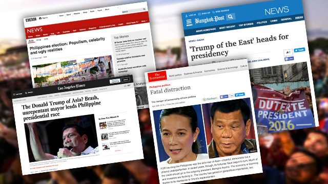 World media zero in on Philippine polls, liken Duterte to Trump