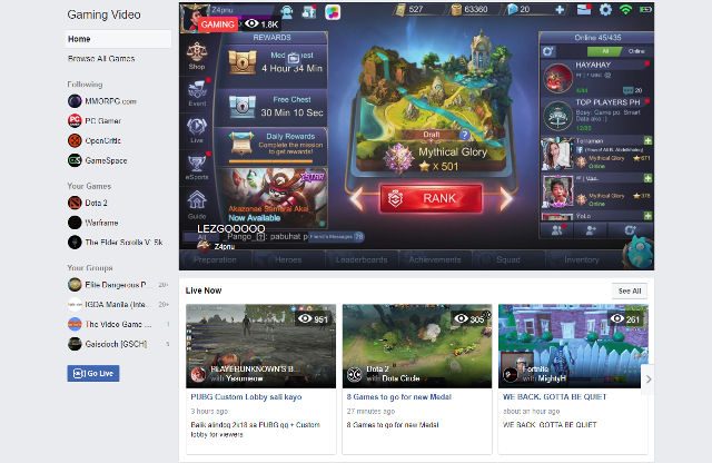 Facebook launches FB.gg, its videogame streaming hub