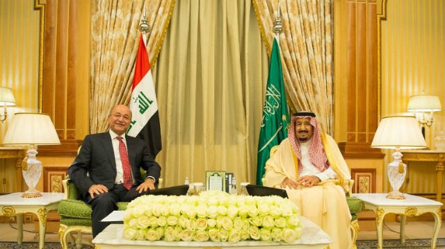 Saudi king hosts Iraq’s new president