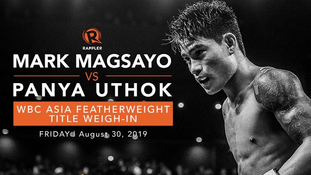 WATCH: Mark Magsayo vs Panya Uthok weigh-in