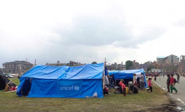 CHILD-FRIENDLY TENTS. UNICEF tents for children affected by the earthquake. Photo by UNICEF Nepal  