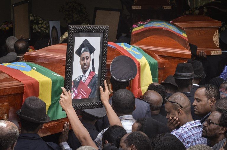 Funerals for Ethiopia crash victims but little to bury