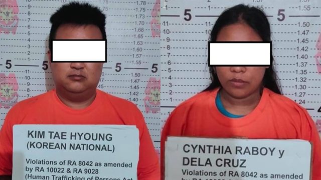 Korean, girlfriend arrested for human trafficking in Zambales