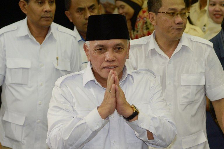 WHAT'S NEXT? Losing vice presidential candidate Hatta Rajasa has met with President-elect Joko Widodo, but no coalition talks have been finalized. File photo by AFP 