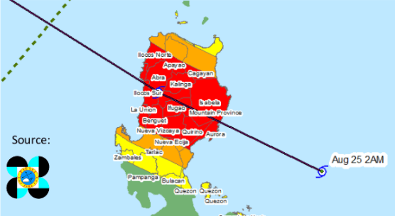 Provinces under red alert due to Tropical Storm Jolina