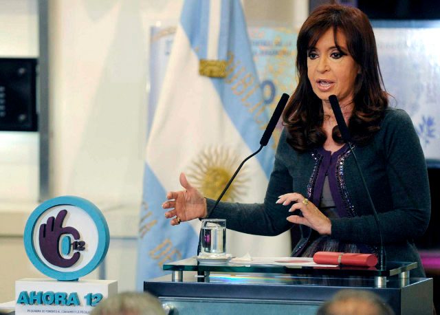 KIRCHNER. Argentinian president Cristina Fernandez de Kirchner delivers a speech during a conference in Buenos Aires, Argentina, 11 September 2014.Ramiro Gomez/EPA
