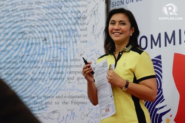 SUPPORT. Like her runningmate, Mar Roxas, Leni Robredo is in full support of the K to 12 program. File photo by Alecs Ongcal/Rappler  