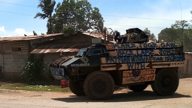 Marawi tanks with graffiti are talk of the town