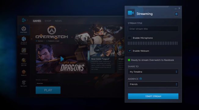 Blizzard lets players livestream its games on Facebook