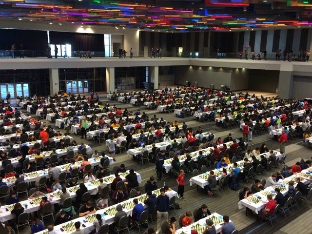 COMPETITION. Students from all over the US compete in the national elementary schools chess tournament in Nashville, Tennessee on April 18, 2016. Photo courtesy of Joseph Ocol 