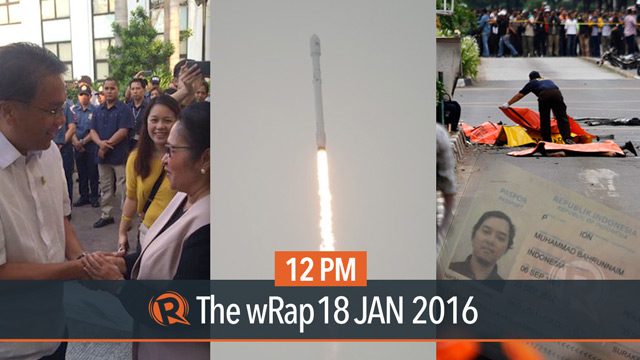 Jakarta attacks ‘mastermind,’ Roxas’ ally, SpaceX Falcon 9 | 12PM wRap