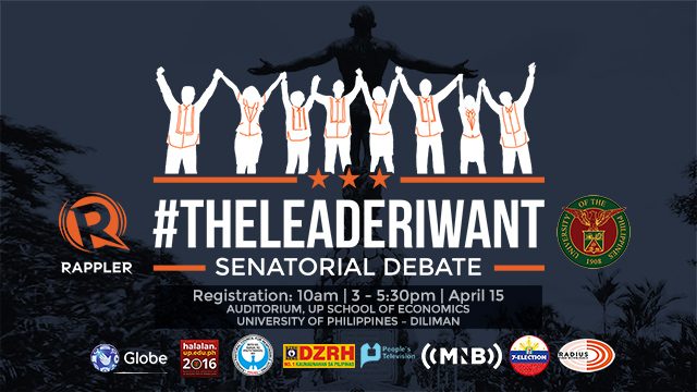 Senatorial debate at UP Diliman, QC