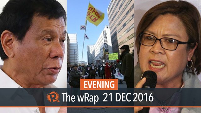 Leila de Lima, Rodrigo Duterte, South Korea | Evening wRap