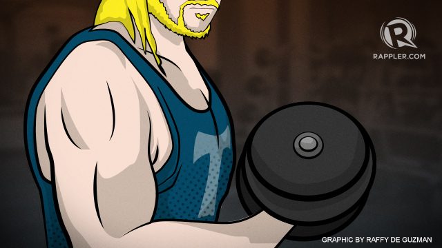 THE ULTIMATE EXERCISE. Superheroes get their daily workout from fighting off bad guys