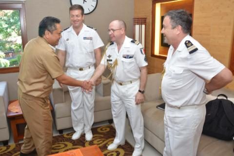 Pimpinan kapal perang Perancis bertemu Walikota Denpasar