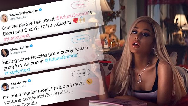 LOOK: Celebrities react to Ariana Grande’s ‘thank u, next’ video
