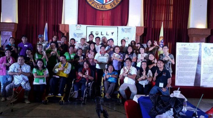 FULLY-ABLED NATION. Persons with Disability Leaders from all over Cebu province commit to a disability-inclusive 2016 presidential election. Photo courtesy of JP Maunes
  
