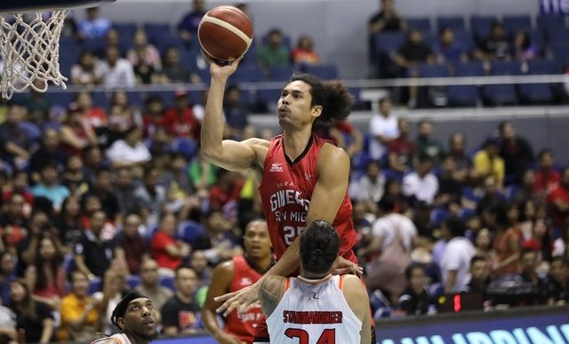 PUNISHED. Japeth Aguilar will pay a P20,000 fine and undergo 30 hours of community service as a consequence for participating in a pickup game. Photo from PBA Images  