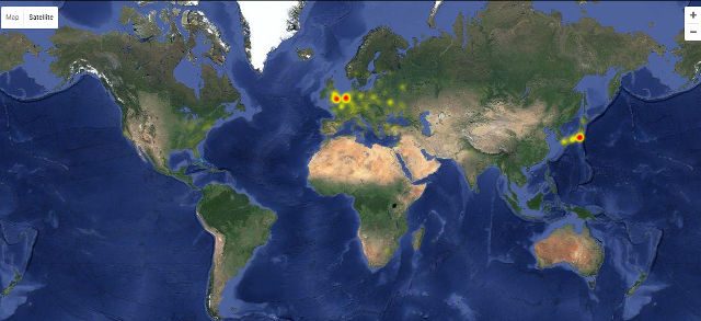 TWITTER DOWNTIME. Some parts of Europe appear to be affected severely. Screen shot from DownDetector.com 