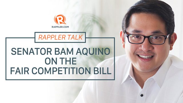 Rappler Talk: Senator Bam Aquino on the Fair Competition Bill