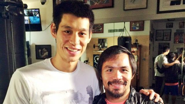 NBA star Jeremy Lin visits Manny Pacquiao