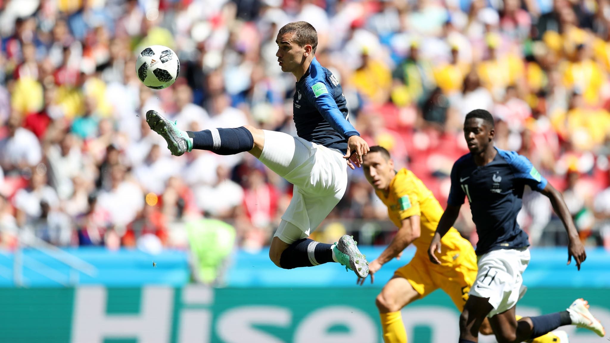 KERJA KERAS. Prancis harus kerja ekstra keras mengalahkan Australia. Foto dari FIFA/com 
