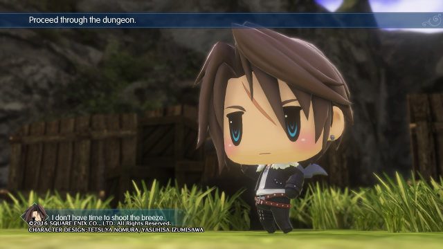 SQUALL SPEAKS. Squall Leonheart doesn't have time to shoot the breeze. 