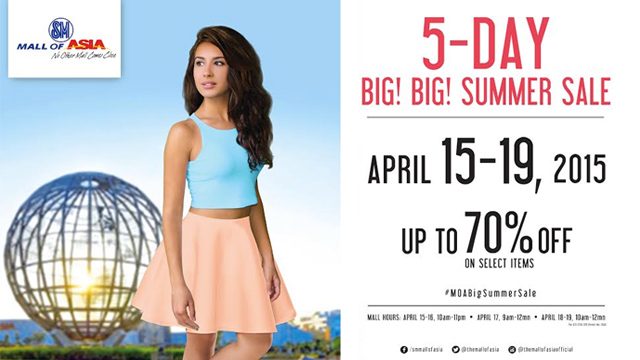 Shop non-stop with SM Mall of Asia’s Big! Big! Summer Sale