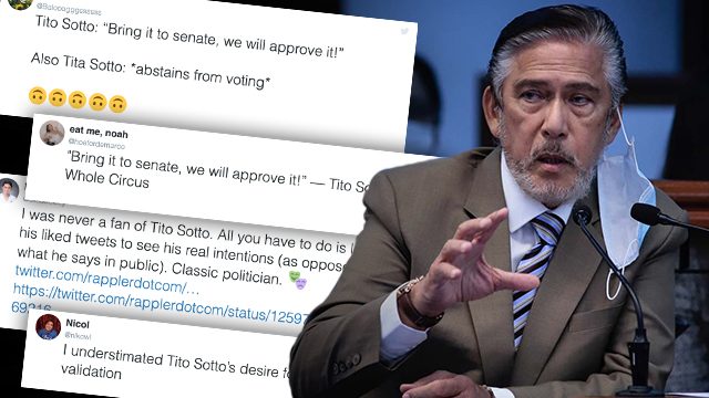 Tito Sotto trends after he abstains from voting on ABS-CBN reso