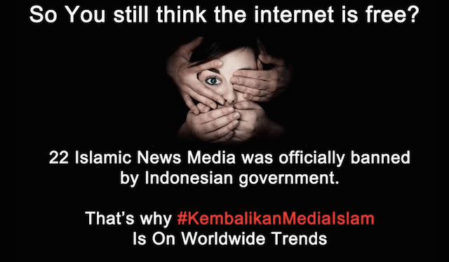 #KembalikanMediaIslam: Media Islam protes pemblokiran situs ‘radikal’