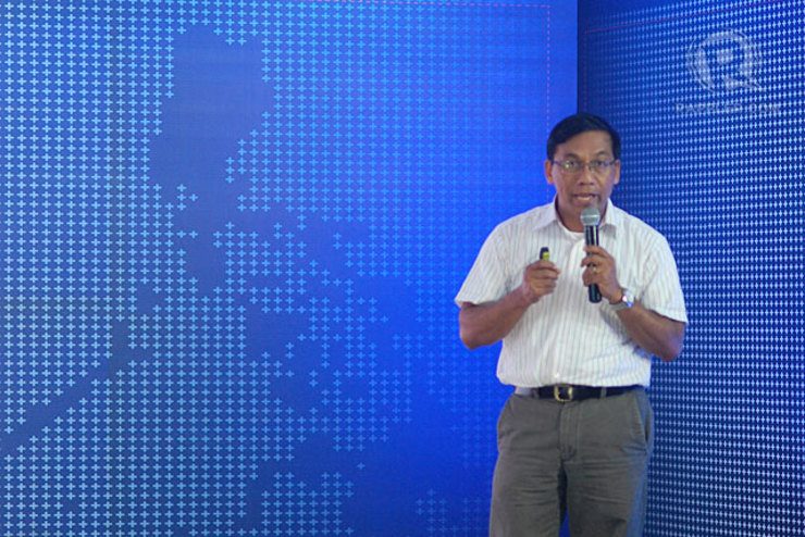 'DISASTER IMAGINATION.' Phivolcs Director Renato Solidum says government leaders must plan for scenarios involving 2, maybe 3 disasters at a time. Photo by Leanne Jazul/Rappler

