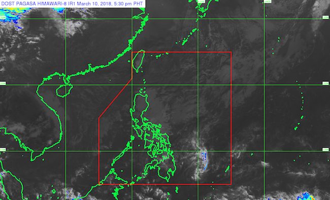 Scattered rains in parts of Luzon on March 11