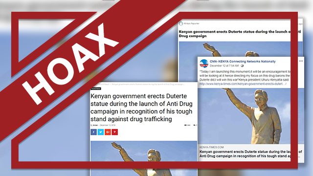 HOAX: Kenyan gov’t ‘erects Duterte statue’