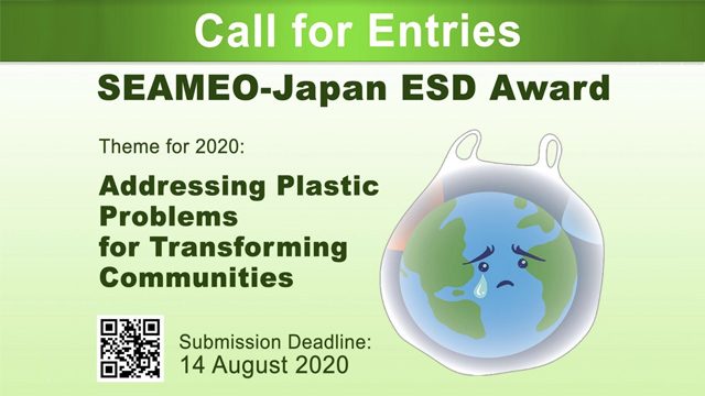 SEAMEO-Japan Education for Sustainable Development Award now accepting entries