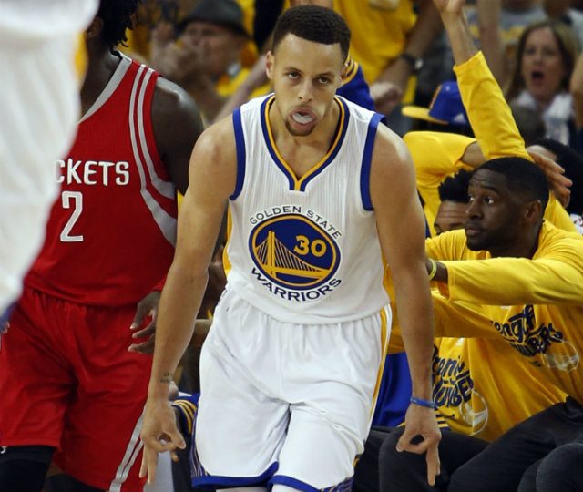 Warriors crush Rockets in Game 1 but Curry hurts ankle