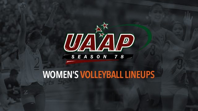 UAAP Season 78 women’s volleyball team lineups