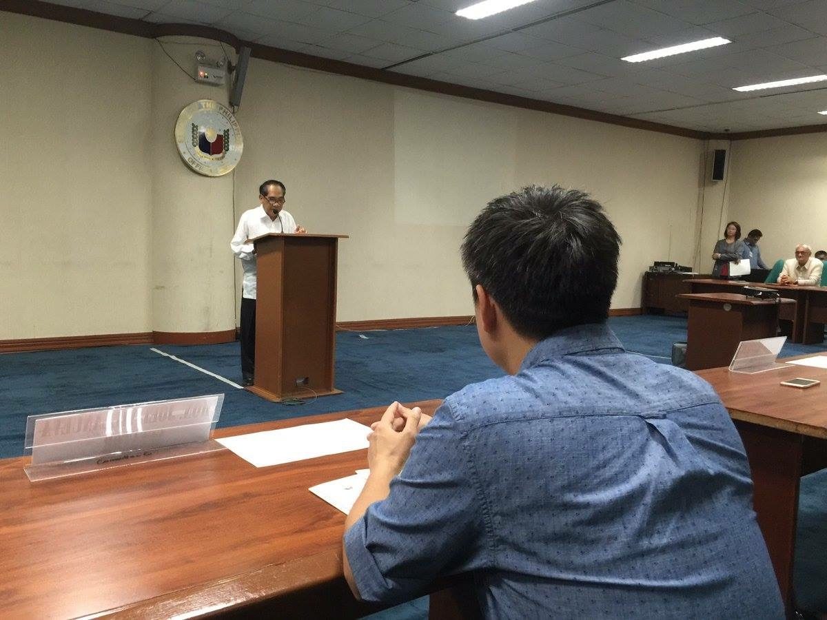 ORIENTATION. Villanueva listens as Senate officials orient them on the rules of the chamber. Photo from Villanueva's staff 