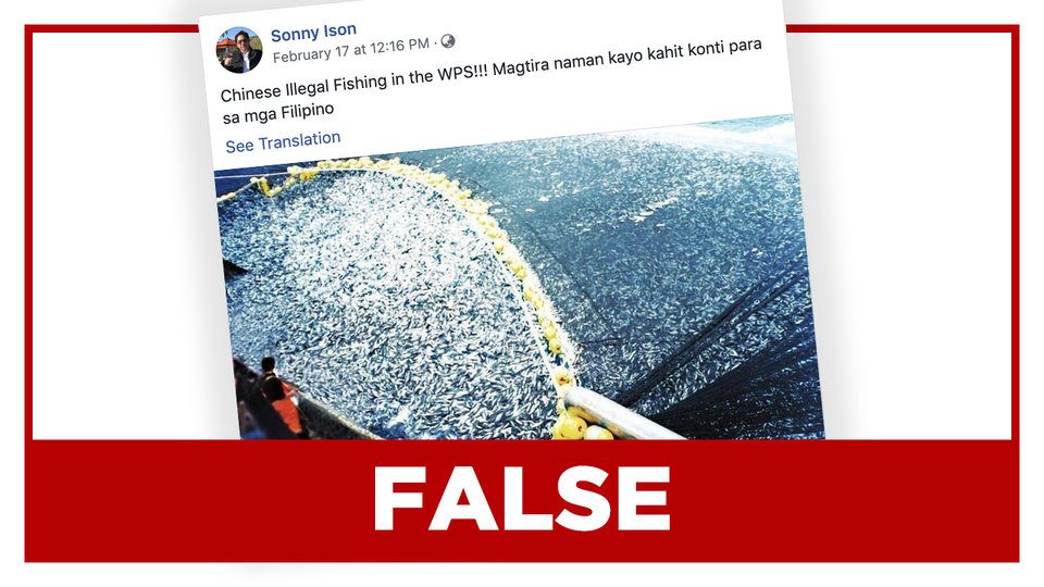 FALSE: Photo of ‘Chinese illegal fishing in West Philippine Sea’