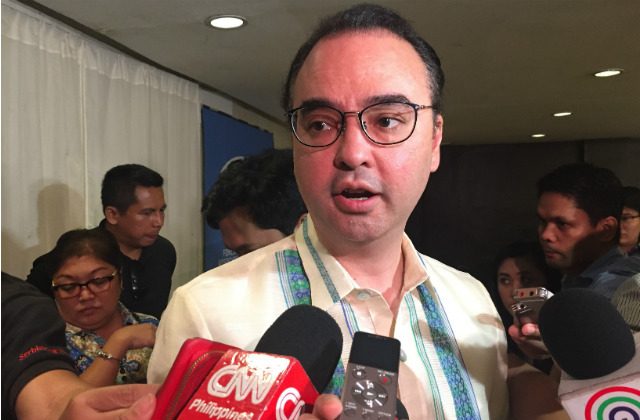 Cayetano: PH eyeing protest vs China planes on Mischief Reef
