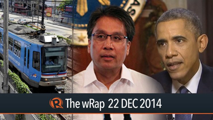MRT fare hike, SWS on Roxas, Obama on Sony | The wRap