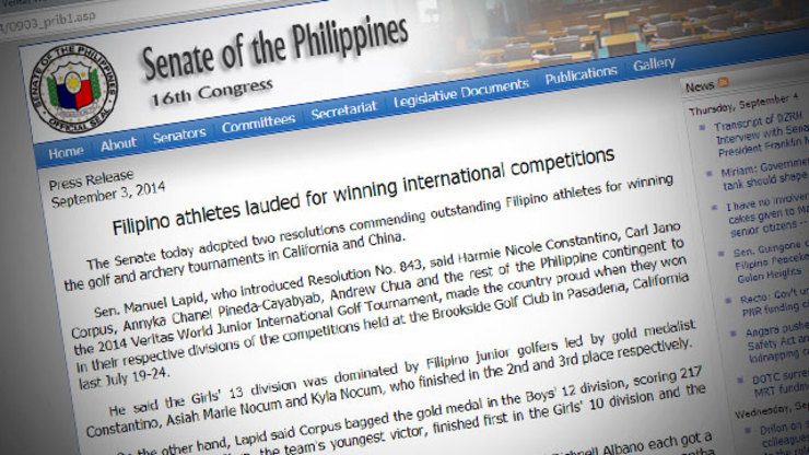 Filipino athletes cited for winning int’l competitions