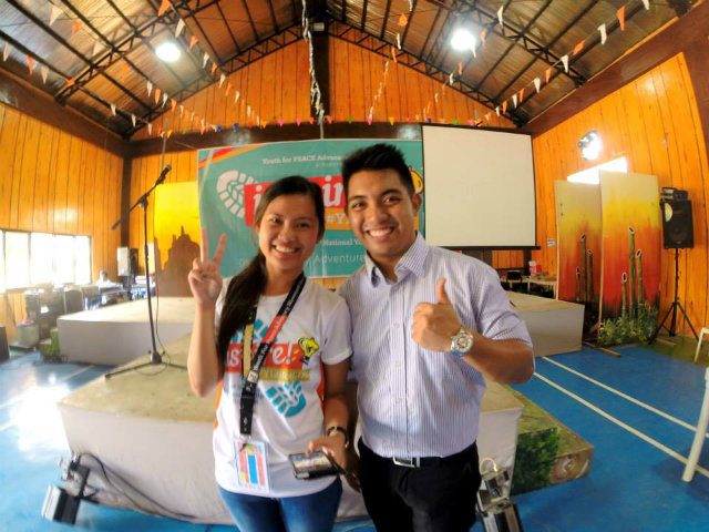 INSPIRED. The author with one of the speakers during the summit – World Youth Alliance's Lloyd Pomperada.  