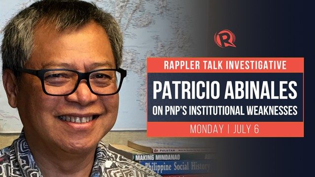 Rappler Talk: Patricio Abinales on PNP’s institutional weaknesses